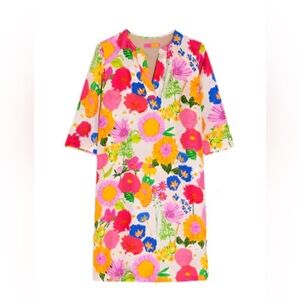Vilagallo - Lizete Yellow Floral Print Dress- silk, size L (42)